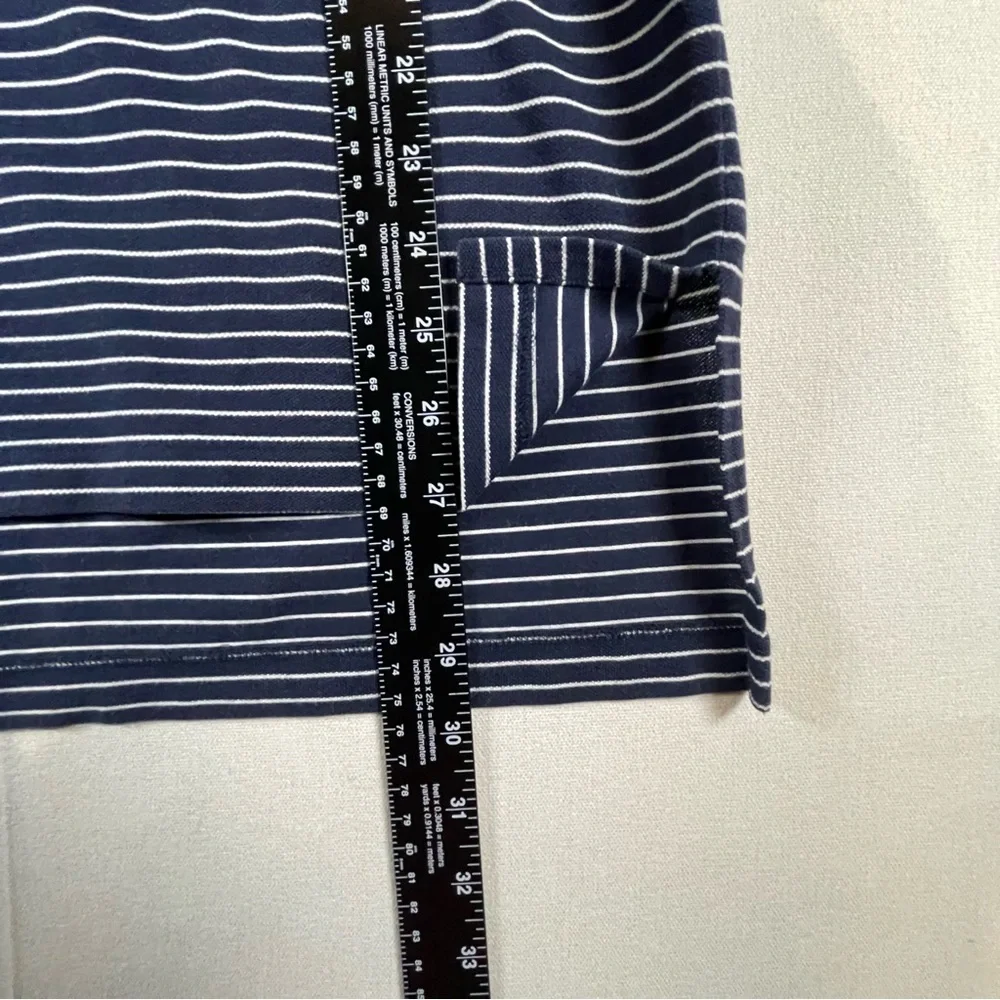 Polo Ralph Lauren Striped Polo Shirt Men’s M Medium Navy Blue Cotton
